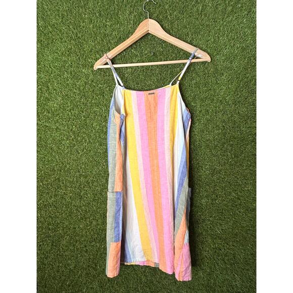Billabong Womens Striped Spaghetti Strap Mini Dress Pockets Size S‎ - Picture 6 of 8